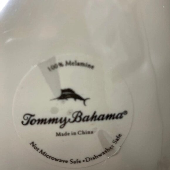 Tommy Bahama Plates & Serving Utensils Gray Ructic Melamine New With Tags! - Picture 3 of 3